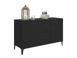 Aparador negro 100x36x60 cm madera de ingeniería