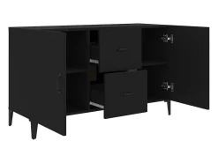 Aparador negro 100x36x60 cm madera de ingeniería