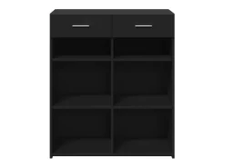 Aparador negro 80x42,5x93 cm madera contrachapada