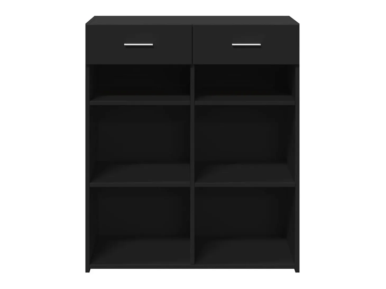 Aparador negro 80x42,5x93 cm madera contrachapada