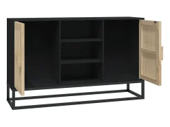 Aparador negro 105x30x65 cm madera de ingeniería