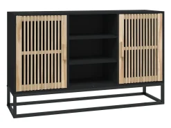 Aparador negro 105x30x65 cm madera de ingeniería