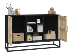 Aparador negro 105x30x65 cm madera de ingeniería