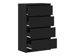Aparador negro 60x35x98,5 cm Madera de ingeniería