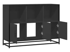 Aparador negro 100x35x76 cm madera de ingeniería