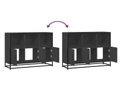 Aparador negro 100x35x76 cm madera de ingeniería