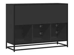 Aparador negro 100x35x76 cm madera de ingeniería