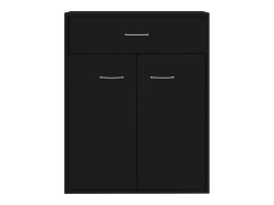 Aparador negro 60x30x75 cm madera de ingeniería