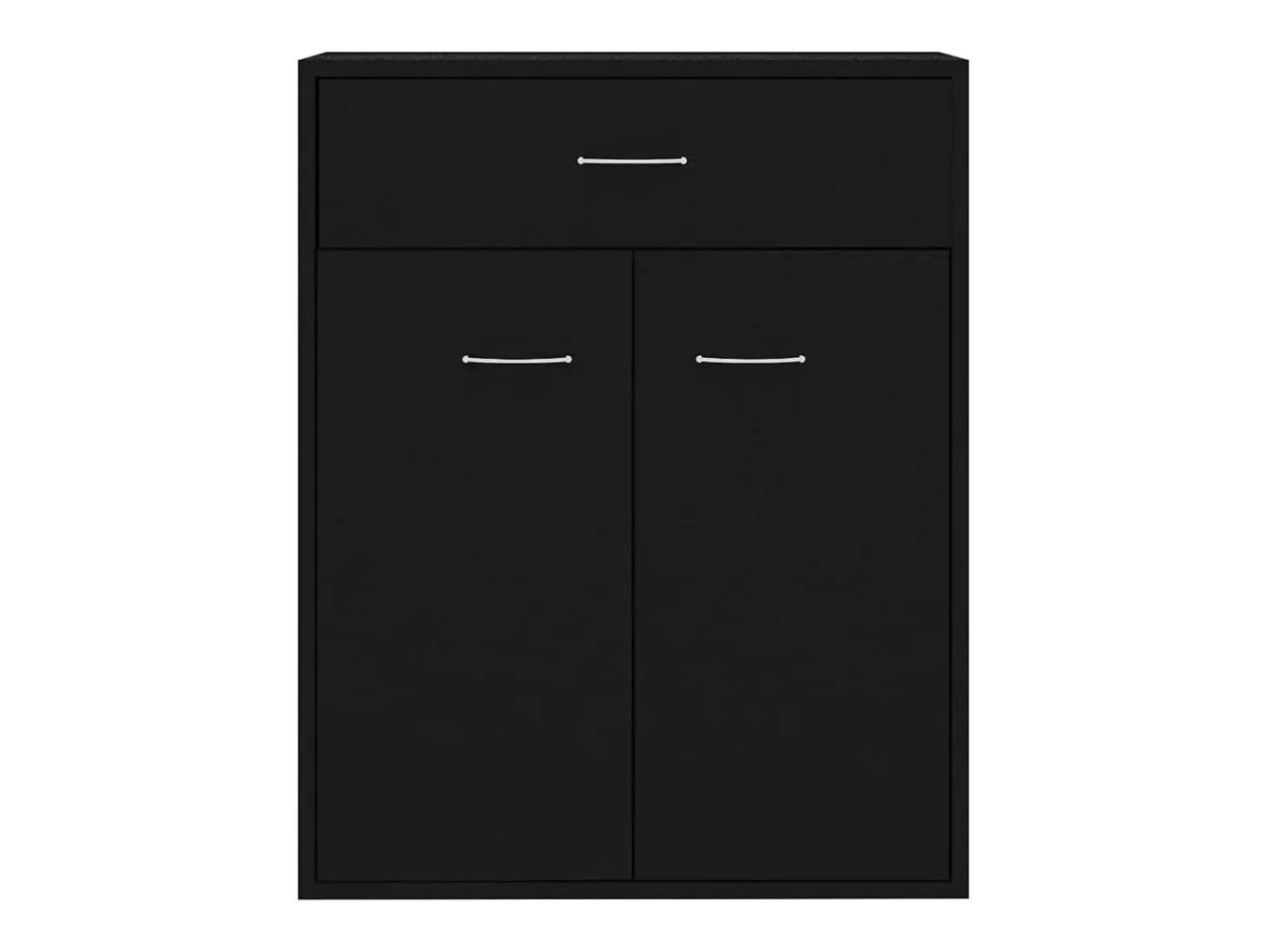 Aparador negro 60x30x75 cm madera de ingeniería