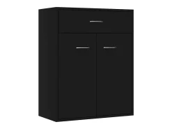 Aparador negro 60x30x75 cm madera de ingeniería