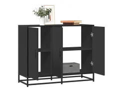 Aparador negro 94x35x76 cm madera contrachapada