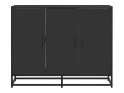 Aparador negro 94x35x76 cm madera contrachapada