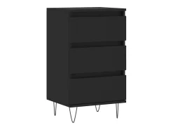 Aparador negro 40x35x70 cm madera de ingeniería