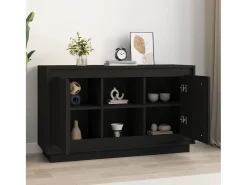 Aparador negro 102x35x60 cm madera de ingeniería