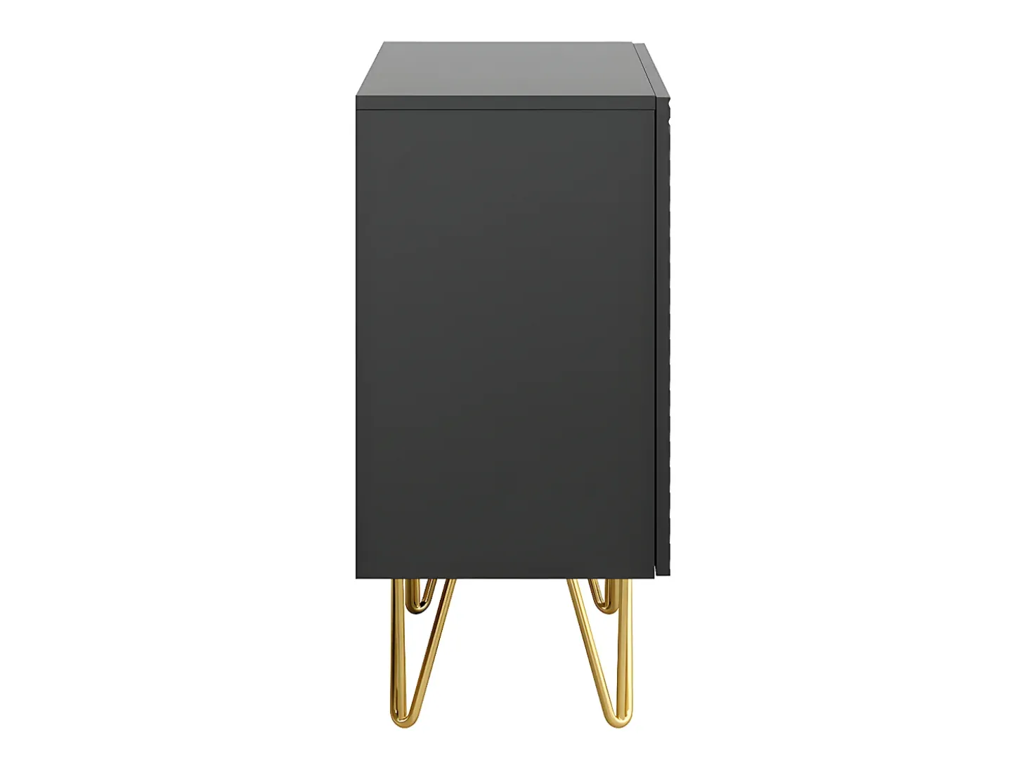 Aparador negro y metal dorado 2 puertas 107 cm OZEN