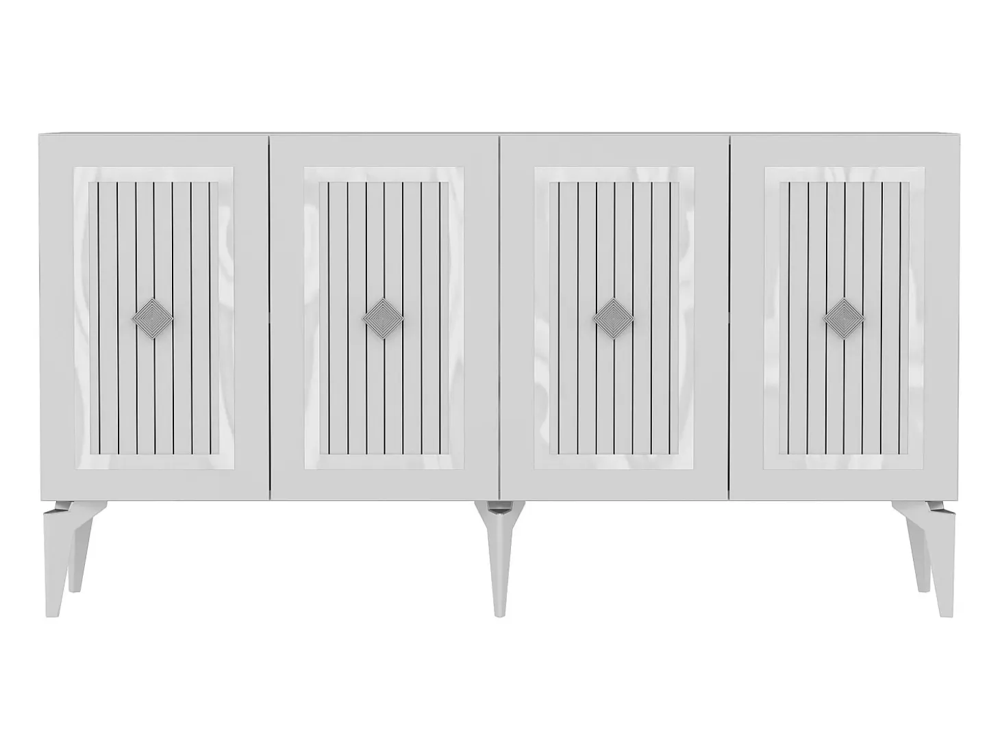 Aparador Nora Blanco Plata 150x40x79 cm