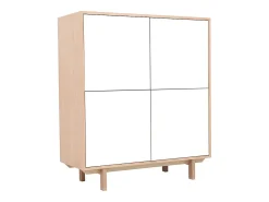 Aparador nórdico madera y blanco A125cm SID