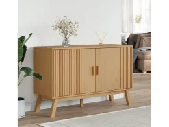 Aparador OLDEN madera maciza de pino marrón 114x43x73,5 cm