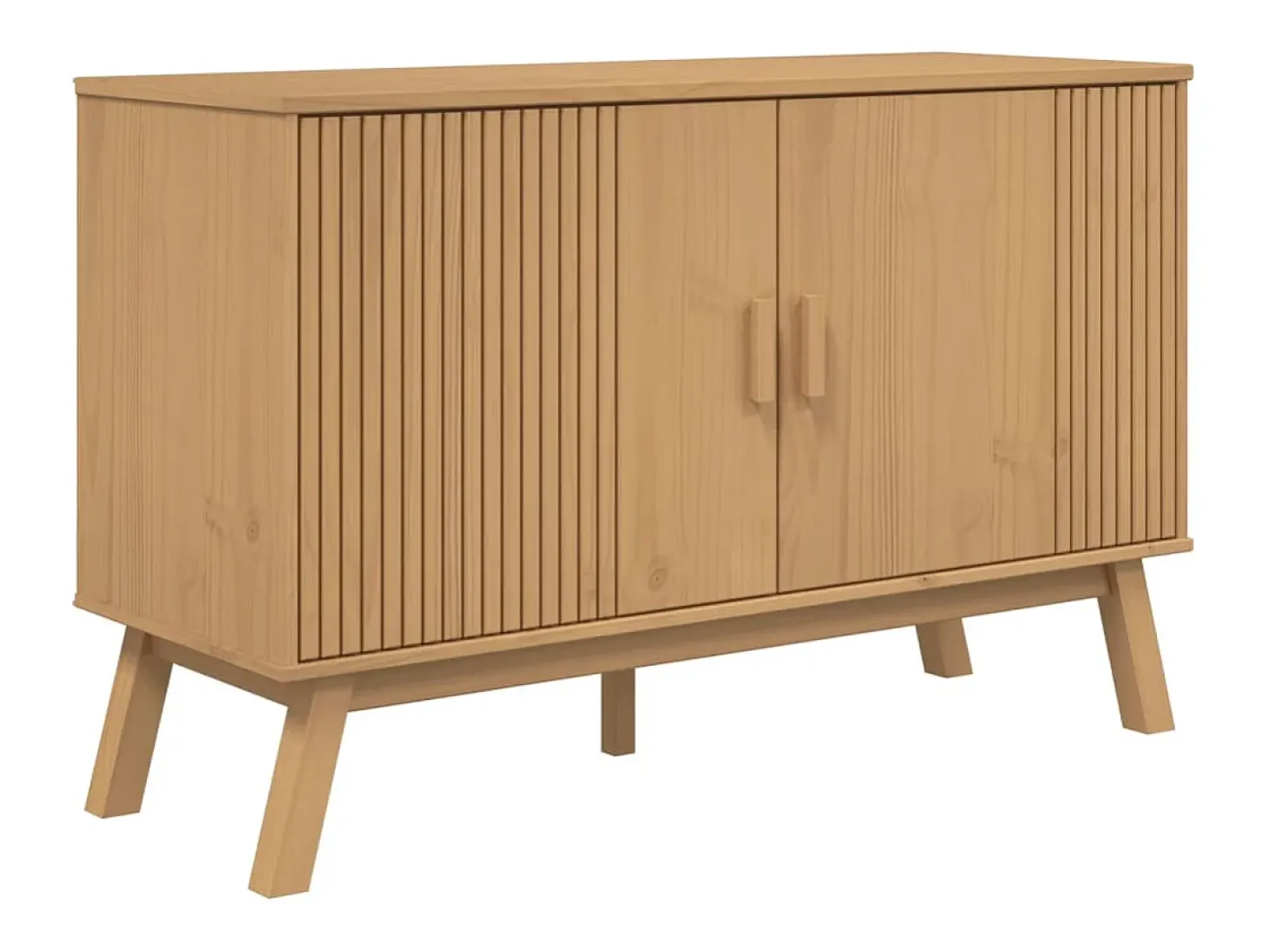 Aparador OLDEN madera maciza de pino marrón 114x43x73,5 cm