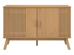 Aparador OLDEN madera maciza de pino marrón 114x43x73,5 cm