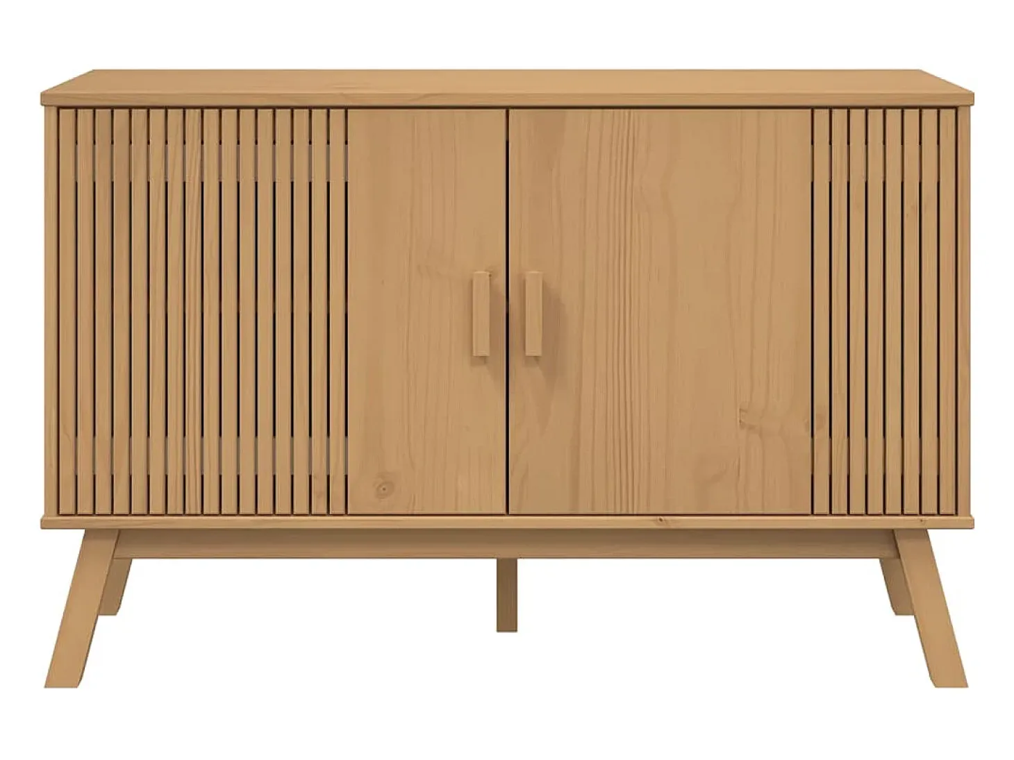 Aparador OLDEN madera maciza de pino marrón 114x43x73,5 cm