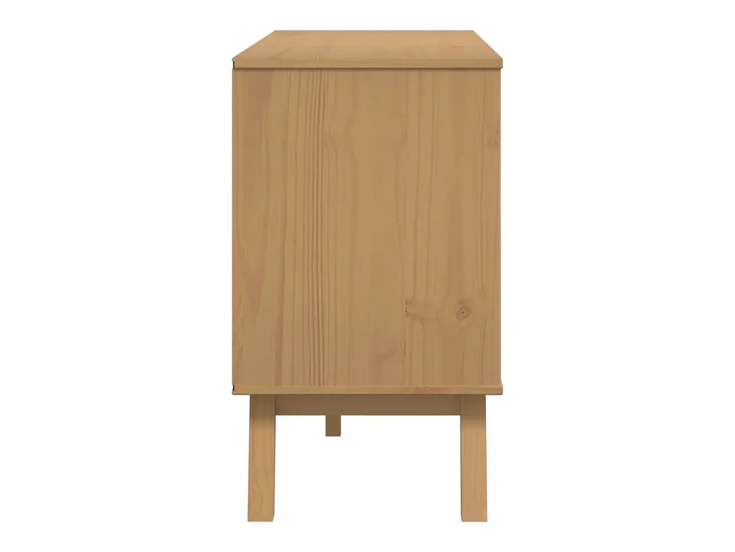 Aparador OLDEN madera maciza pino gris y marrón 114x43x73,5 cm