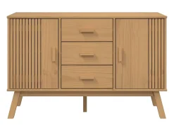 Aparador OLDEN marrón 114x43x73,5 cm madera maciza de pino