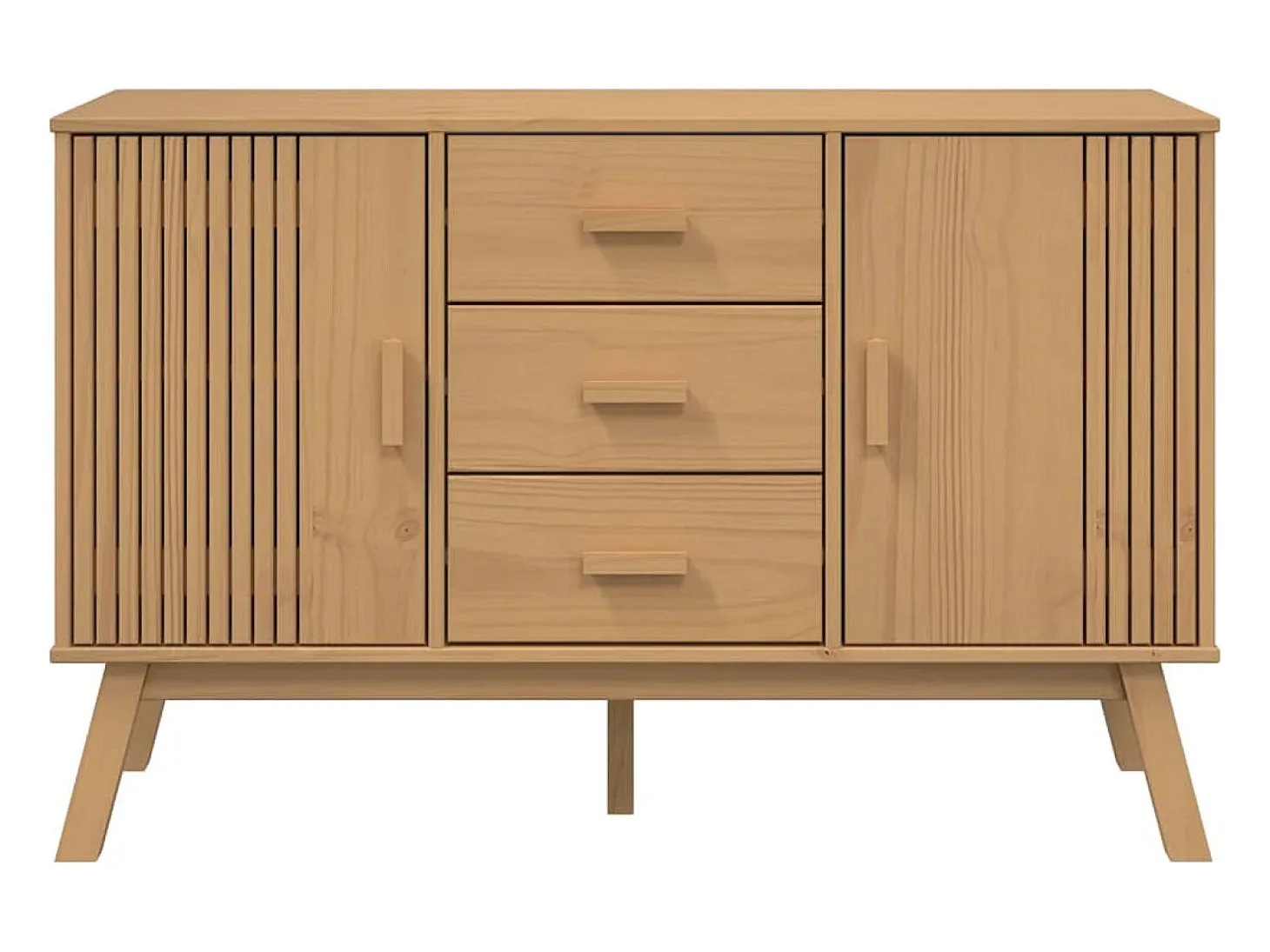 Aparador OLDEN marrón 114x43x73,5 cm madera maciza de pino