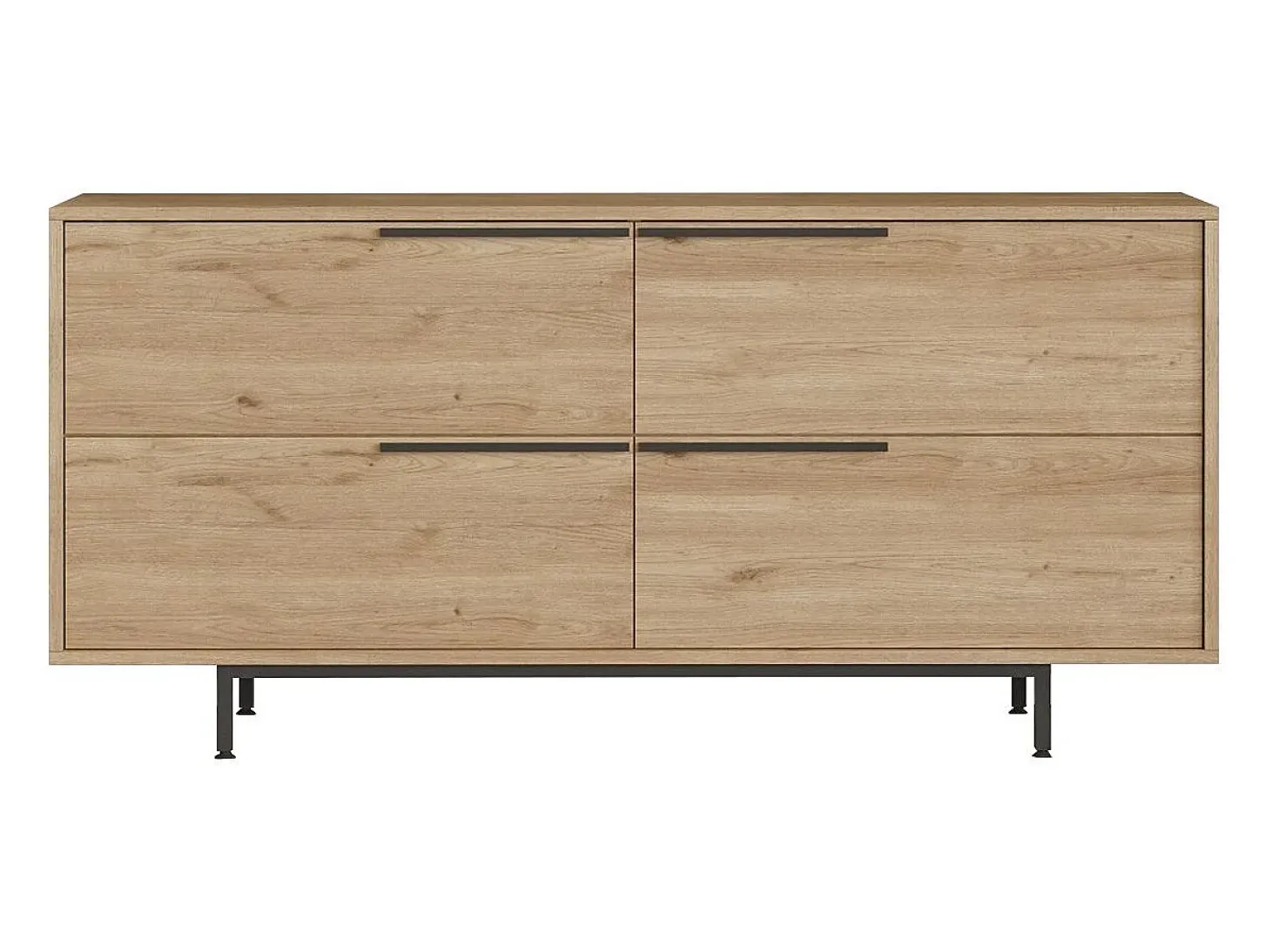 Aparador On3-S color nogal 160x44.5x74.3 cm
