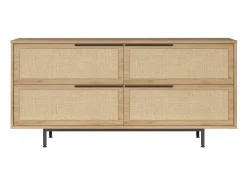 Aparador On3-Su color nogal color roble 160x44.5x74.3 cm