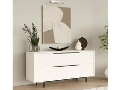 Aparador On3-W Blanco 160x44.5x74.3 cm
