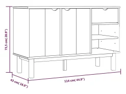 Aparador OTTA madera maciza pino 114x43x73,5 cm
