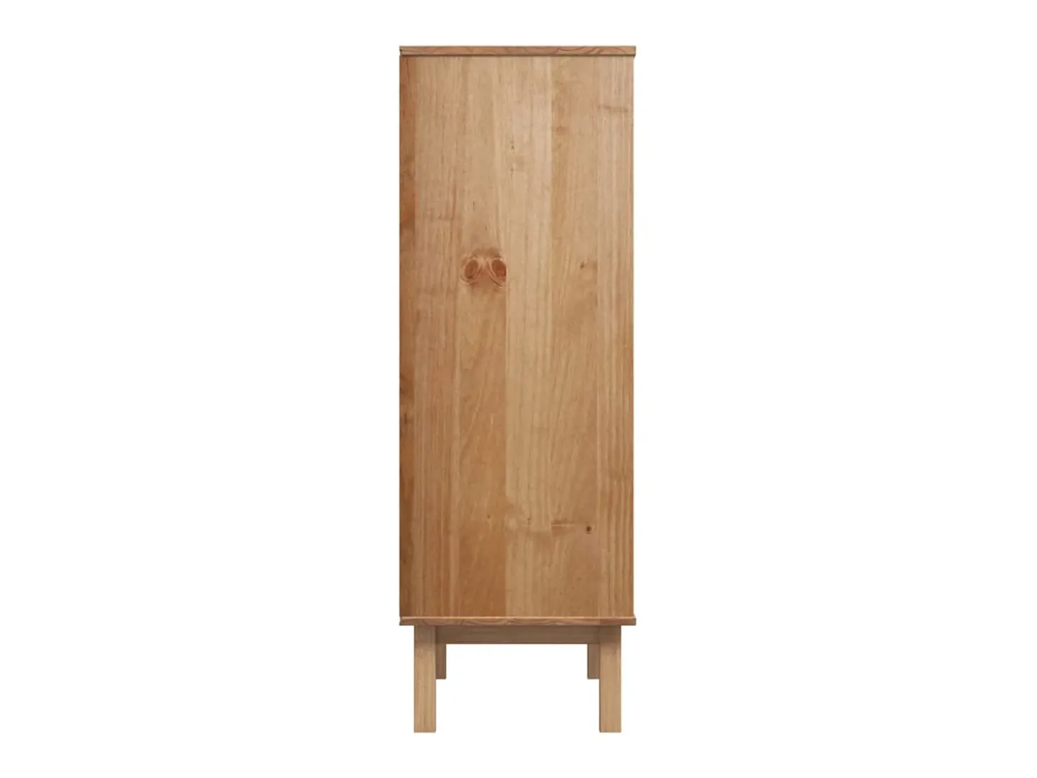 Aparador OTTA madera maciza pino marrón y blanco 85x43x125 cm ES21049