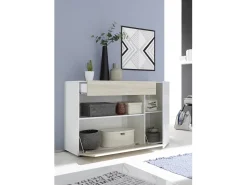 Aparador OXFORD blanco/roble