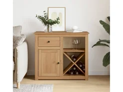 Aparador Panamá con cajón 93x40x80 cm madera maciza de pino