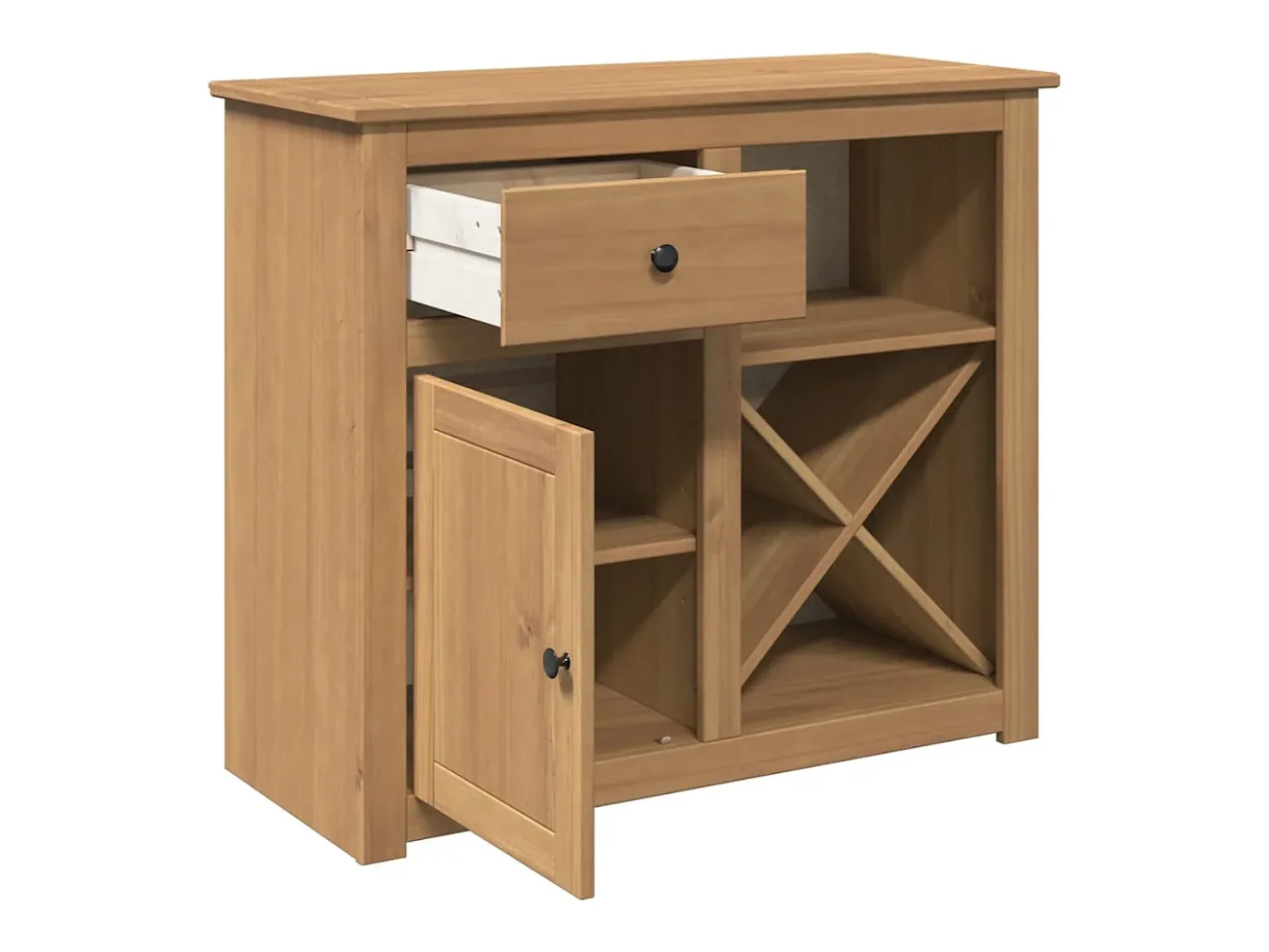 Aparador Panamá con cajón 93x40x80 cm madera maciza de pino