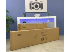 Aparador para Salón comedor en Negro y Blanco con LED 120x40x72cm Luke A1