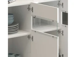 Aparador Potenza con 3 puertas blanco brillo 130x40x81 cm