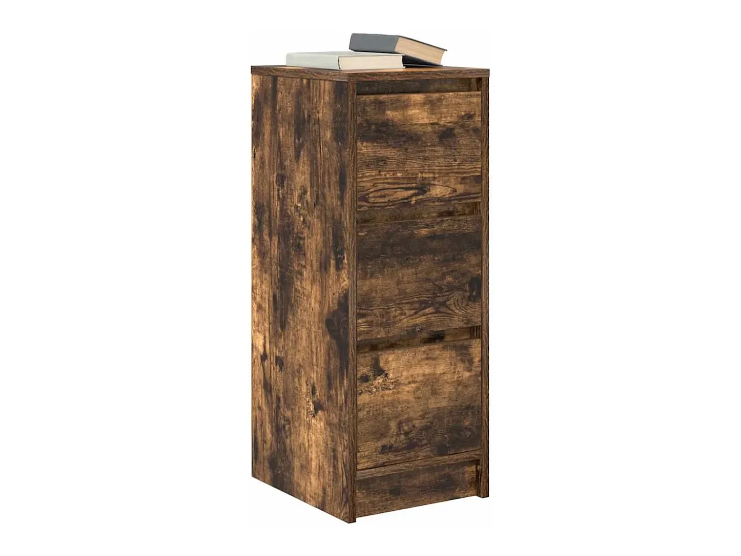 Aparador roble ahumado 29,5x34x76 cm madera de ingeniería