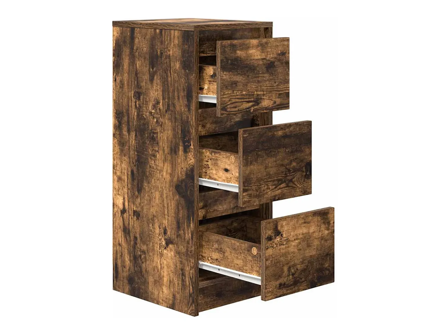 Aparador roble ahumado 29,5x34x76 cm madera de ingeniería