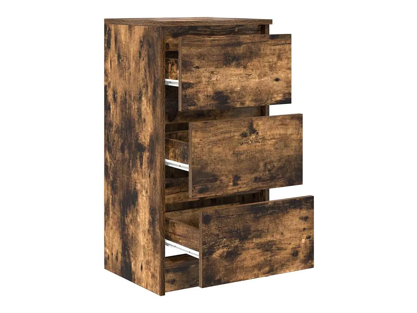 Aparador roble ahumado 37,5x35x76 cm madera de ingeniería