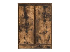 Aparador roble ahumado 57x34x76 cm madera de ingeniería