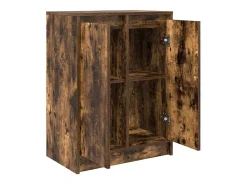 Aparador roble ahumado 57x34x76 cm madera de ingeniería