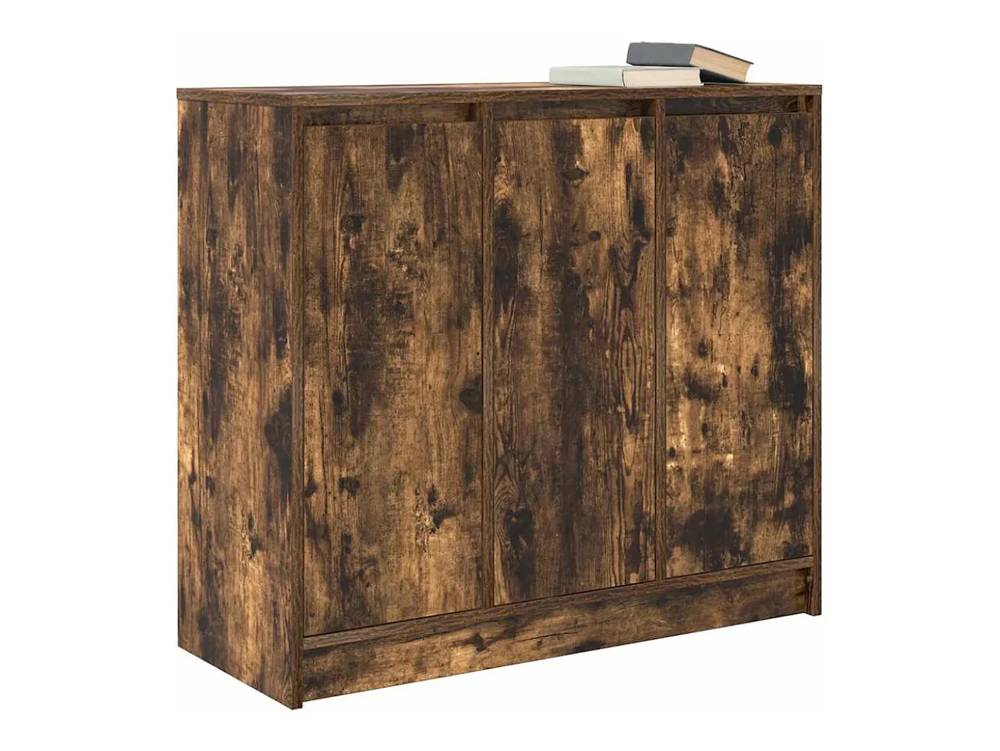 Aparador roble ahumado 85x34x76 cm madera de ingeniería