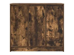 Aparador roble ahumado 85x34x76 cm madera de ingeniería