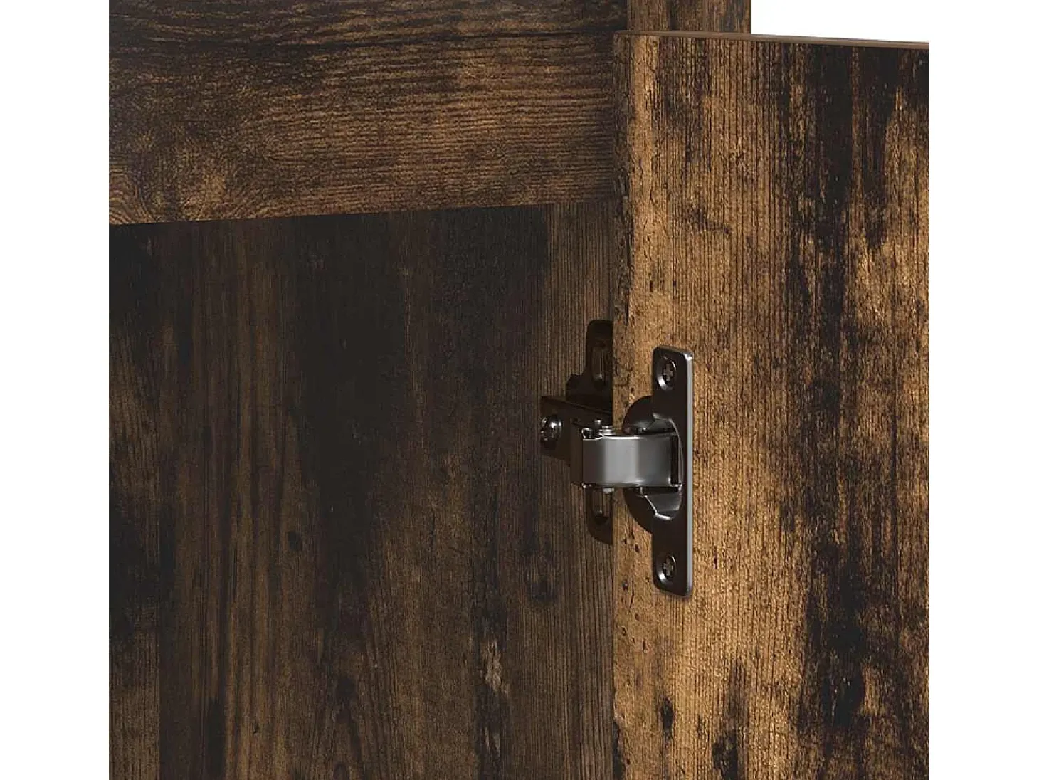 Aparador roble ahumado 85x34x76 cm madera de ingeniería