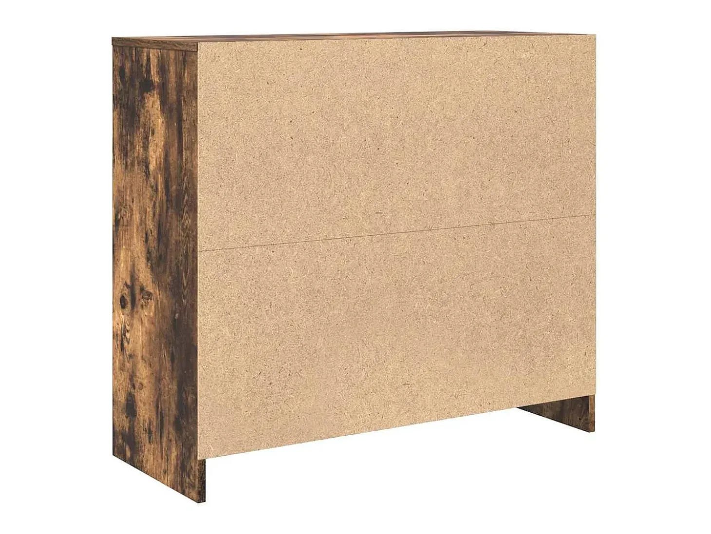 Aparador roble ahumado 85x34x76 cm madera de ingeniería