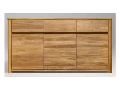 Aparador roble macizo 3 puertas 3 cajones Eliza 146 cm