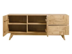 Aparador roble macizo miel 2 puertas 2 cajones Orion 165 cm