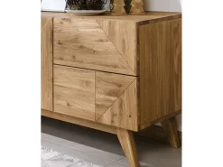 Aparador roble macizo miel 2 puertas 2 cajones Orion 165 cm